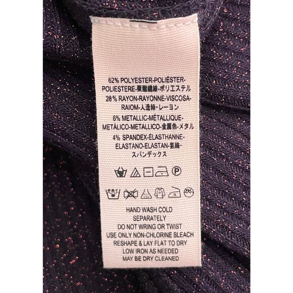 Free People Sparkle Knee Length Cardigan Navy Large Casual Cozy Transitional - Picture 11 of 12